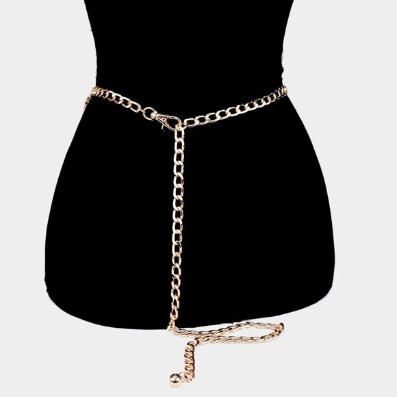 Chain Link Metal Belly Waist Belt main image 5
